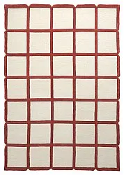 Tappeto In Lana - Syl Hand Tufted Wool Premium (rosso/bianco)