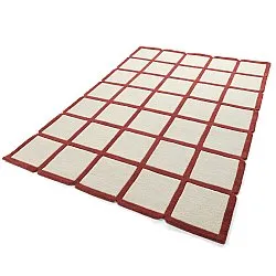 Tappeto In Lana - Syl Hand Tufted Wool Premium (rosso/bianco)
