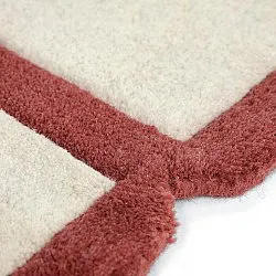 Tappeto In Lana - Syl Hand Tufted Wool Premium (rosso/bianco)