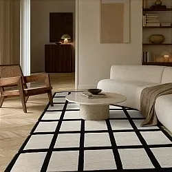 Tappeto In Lana - Syl Hand Tufted Wool Premium (bianco/nero)