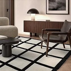 Tappeto In Lana - Syl Hand Tufted Wool Premium (bianco/nero)