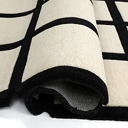 Tappeto In Lana - Syl Hand Tufted Wool Premium (bianco/nero)