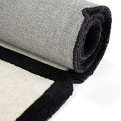 Tappeto In Lana - Syl Hand Tufted Wool Premium (bianco/nero)