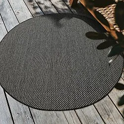 Tappeto rotondo - Indoor/Outdoor Bennett (nero)