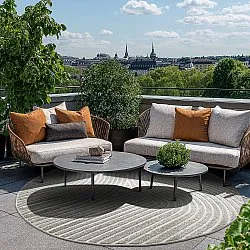Tappeto rotondo - Indoor/Outdoor Devon (grigio)