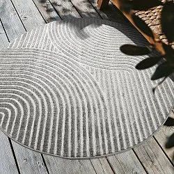 Tappeto rotondo - Indoor/Outdoor Devon (grigio)