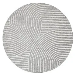 Tappeto rotondo - Indoor/Outdoor Devon (grigio)