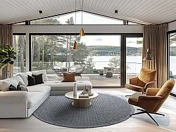 Tappeto rotondo - Tromsø (antracite)