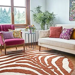Tappeto rotondo - Indoor/Outdoor Winona (arancia)