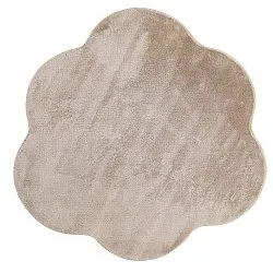 Tappeto Rotondo Ondulato - Aranga Super Soft Fur (marrone)