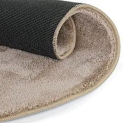 Tappeto Rotondo Ondulato - Aranga Super Soft Fur (marrone)