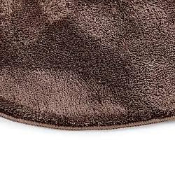 Tappeto Rotondo Ondulato - Aranga Super Soft Fur (marrone scuro)