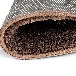 Tappeto Rotondo Ondulato - Aranga Super Soft Fur (marrone scuro)