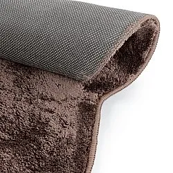 Tappeto Rotondo Ondulato - Aranga Super Soft Fur (marrone scuro)