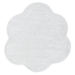 Tappeto Rotondo Ondulato - Aranga Super Soft Fur (bianco)