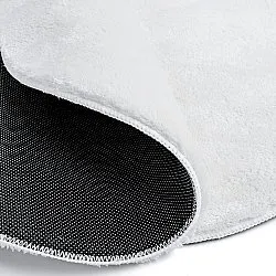 Tappeto Rotondo Ondulato - Aranga Super Soft Fur (bianco)