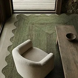 Tappeto in juta ondulato - San Francisco (verde militare)