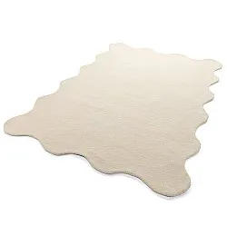 Tappeto in lana ondulato - Diu Hand Tufted Wool Premium (crema)