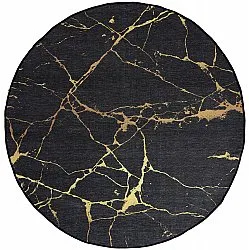 Tappeto rotondo - Vieste (antracite/oro)