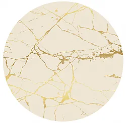 Tappeto rotondo - Vieste (beige/oro)
