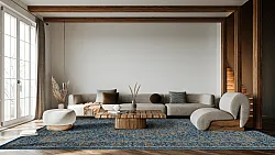 Tappeto Wilton - Vinadio (blu/oro)