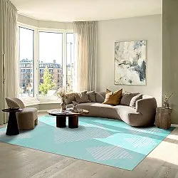 Tappeto Wilton - Carmen (azzurro/bianco)