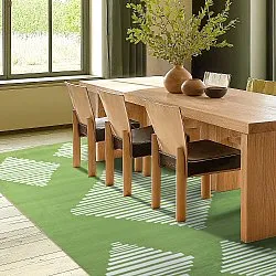 Tappeto Wilton - Carmen (verde/bianco)