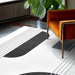 Tappeto Wilton - Delft (bianco/grigio/nero)
