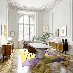 Tappeto Wilton - Leiden (giallo/viola)