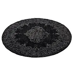 Tappeto rotondo - Peking (nero)
