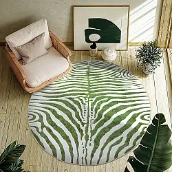 Tappeto rotondo - Zebra (verde)