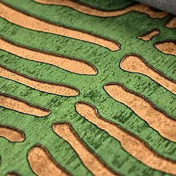 Tappeto Wilton - Zebra (verde/arancione)