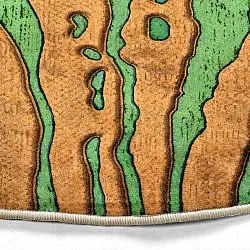 Tappeto rotondo - Zebra (verde/arancione)