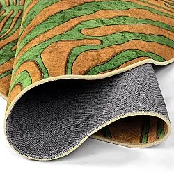 Tappeto rotondo - Zebra (verde/arancione)