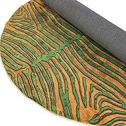 Tappeto rotondo - Zebra (verde/arancione)