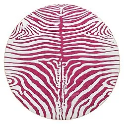 Tappeto rotondo - Zebra (rosa)