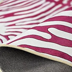 Tappeto rotondo - Zebra (rosa)