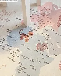 Tappeti per bambini - Animal Map (beige)
