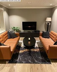 Tappeto Wilton - Padova (nero/bianco/oro)