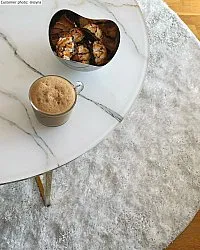 Tappeti rotondi - Cosy (bianco)