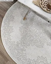 Tappeto rotondo - Valenza (bianco)