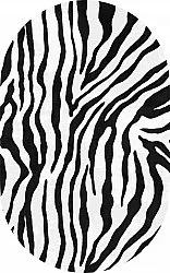 Tappeto ovale - Zebra (nero/bianco)