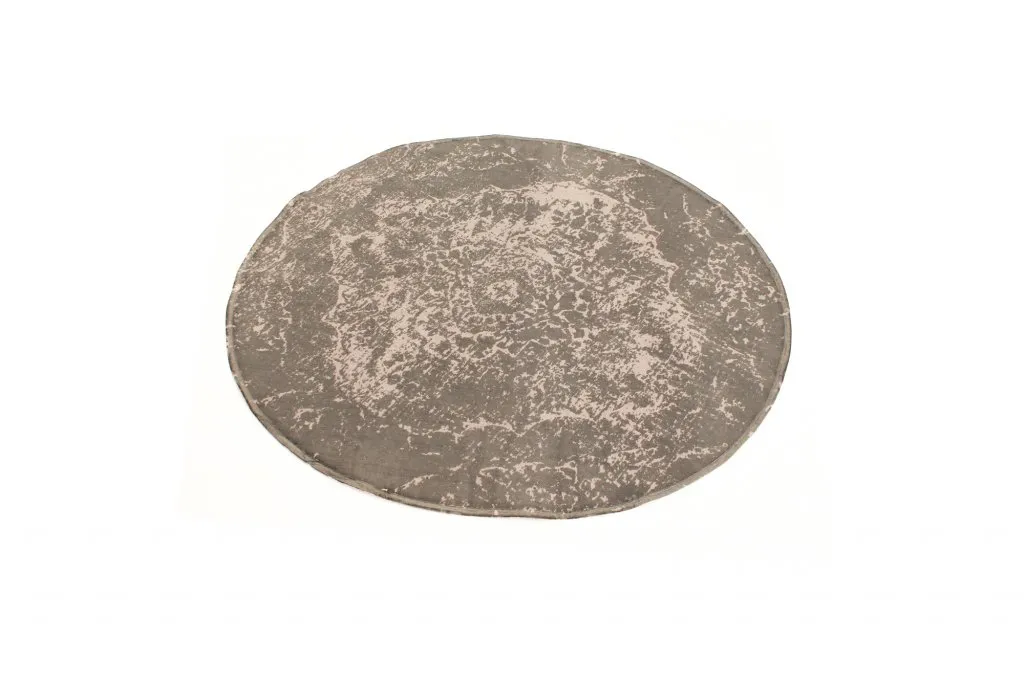 Tappeto Di Stracci - Cassis (rotondo) (grigio)