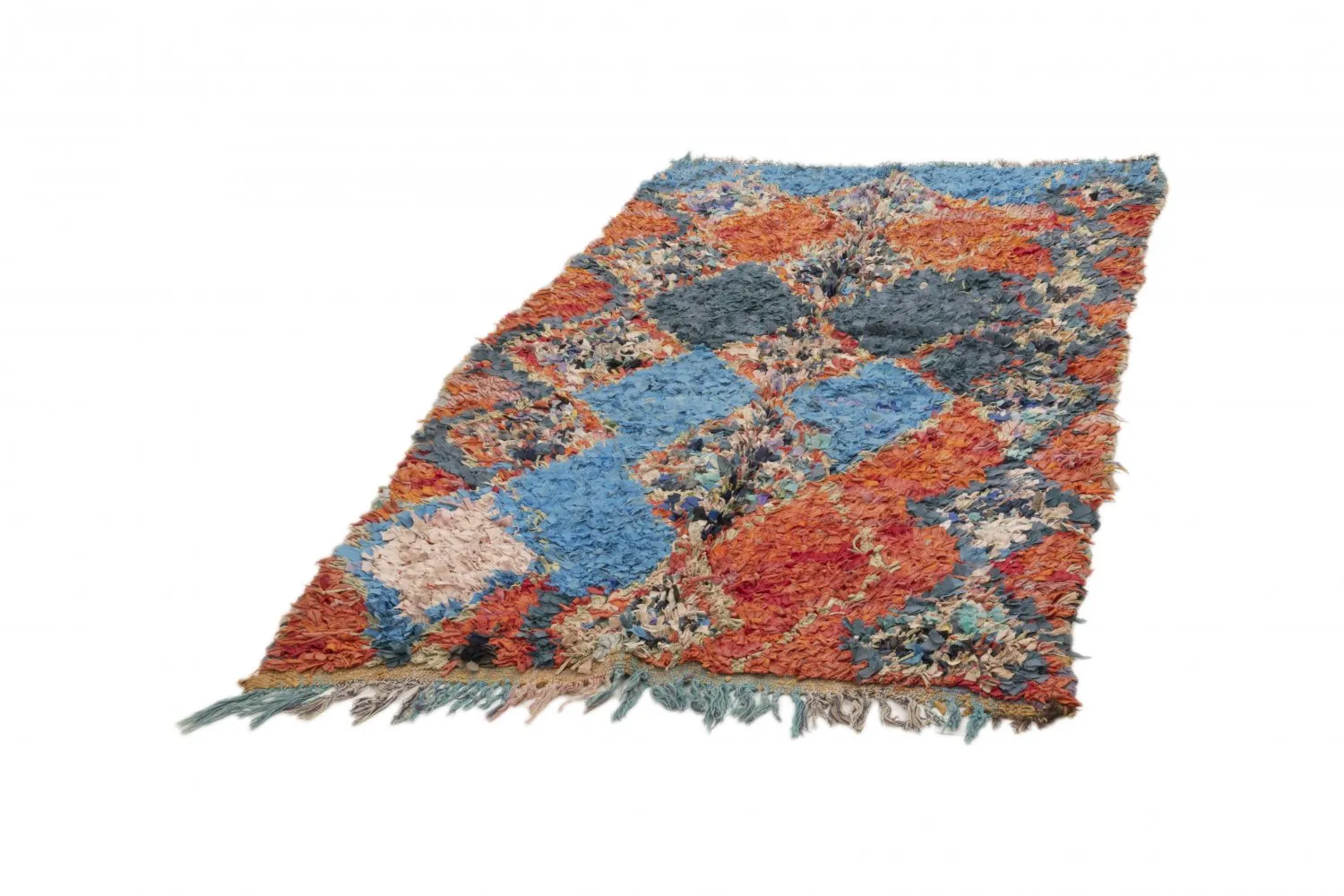 Tappeto Berberi Dal Marocco Boucherouite 195 x 115 cm