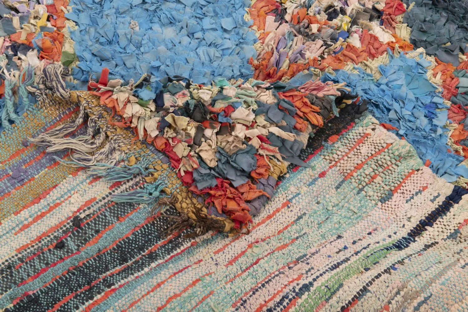 Tappeto Berberi Dal Marocco Boucherouite 195 x 115 cm