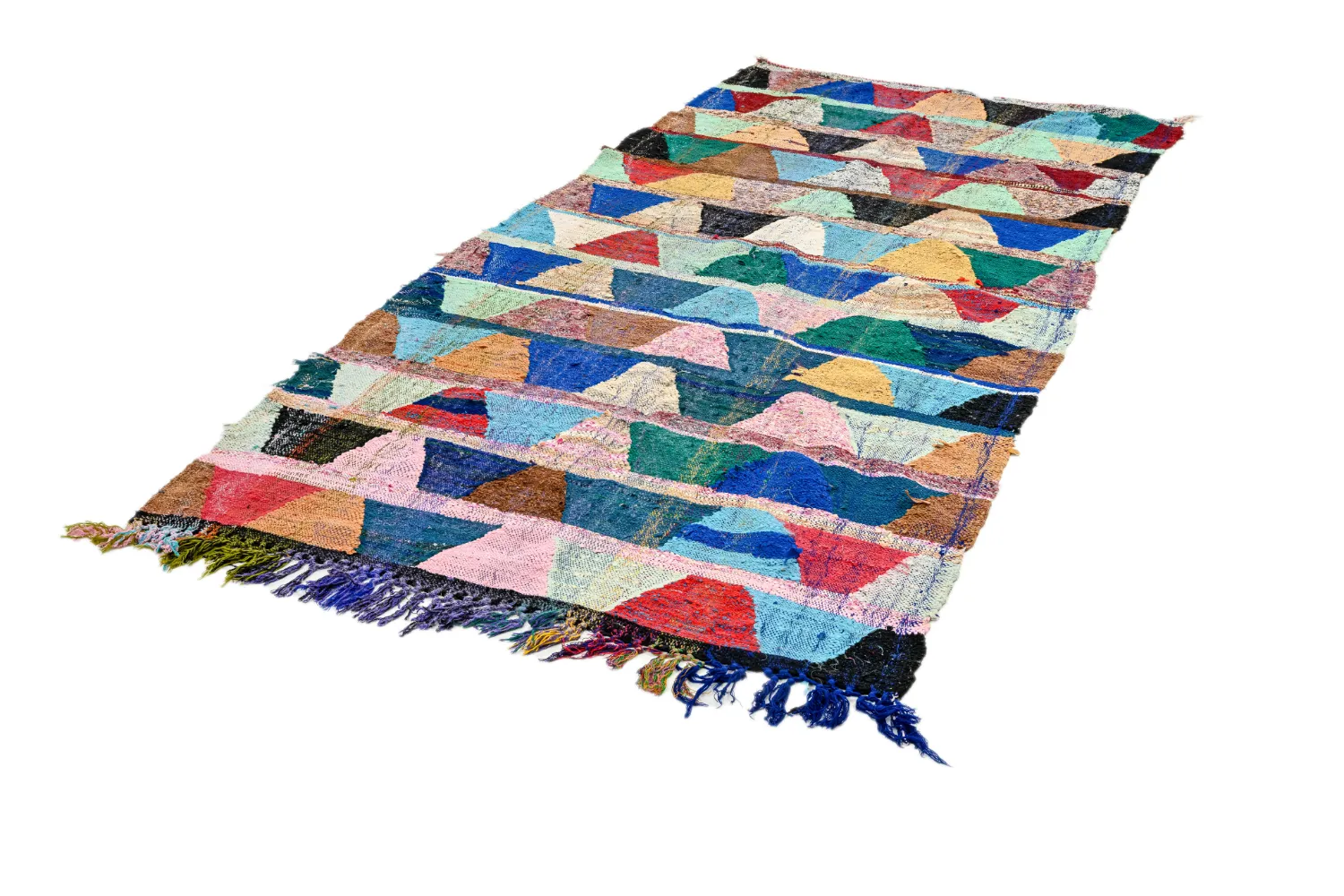 Tappeto Berberi Dal Marocco Boucherouite 140 x 290 cm