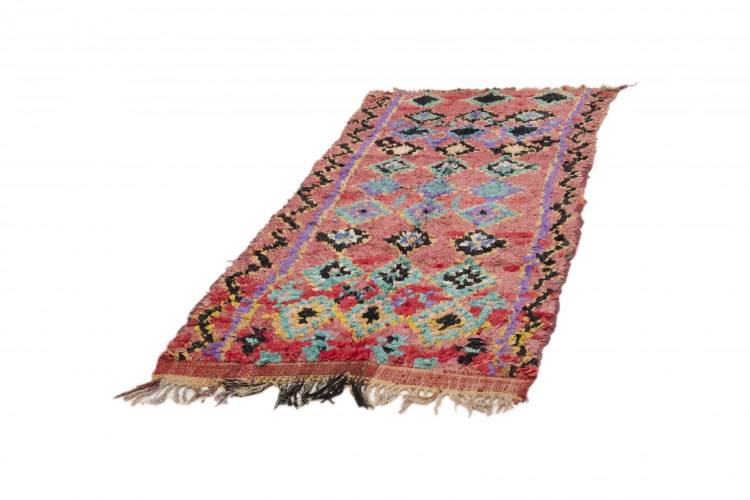 Tappeto Berberi Dal Marocco Boucherouite 240 x 105 cm