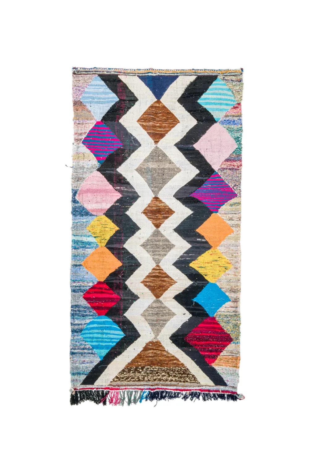 Tappeto Berberi Dal Marocco Boucherouite 140 x 270 cm
