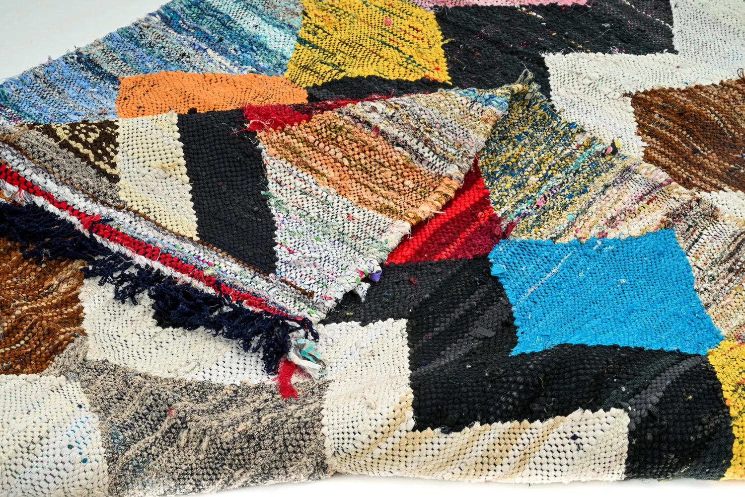 Tappeto Berberi Dal Marocco Boucherouite 140 x 270 cm