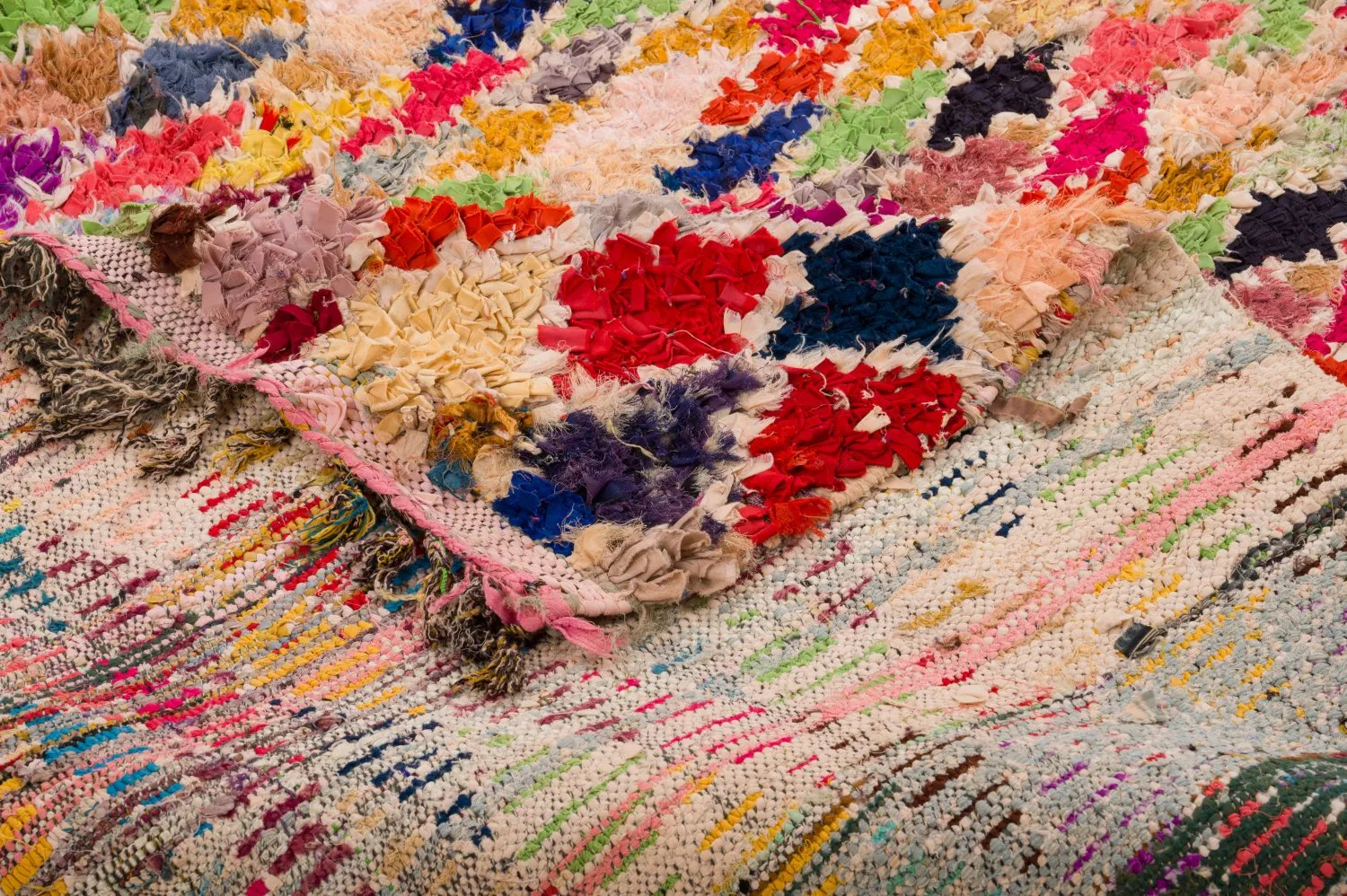 Tappeto Berberi Dal Marocco Boucherouite 120 x 335 cm